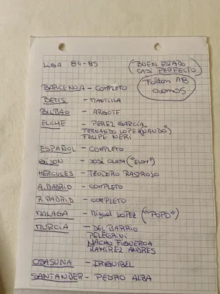 Álbum Liga 84-85