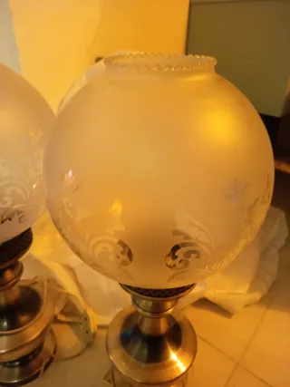 Lámparas de mesa estilo quinqué