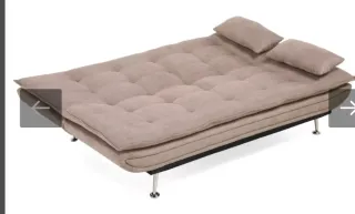 Sofá Cama Beige Tela