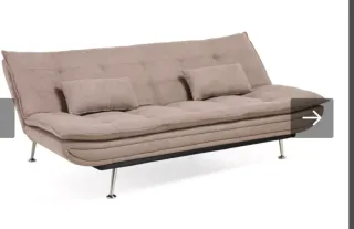 Sofá Cama Beige Tela