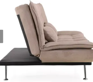 Sofá Cama Beige Tela