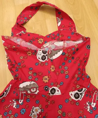 Vestido Pin Up Calaveras y Flores