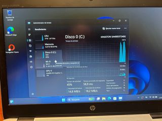HP i5 8GB RAM Portátil Plata