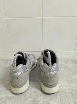 New Balance 574 Sneakers Donna Grigio Bianco