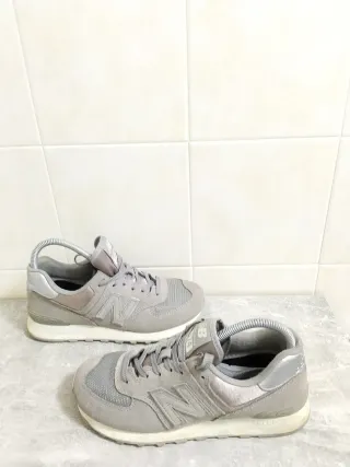 New Balance 574 Sneakers Donna Grigio Bianco