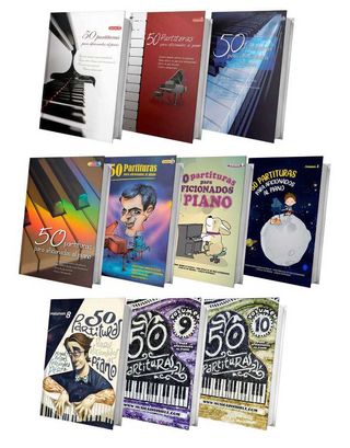 Colección Completa-10 Libros "50 Partituras Piano"