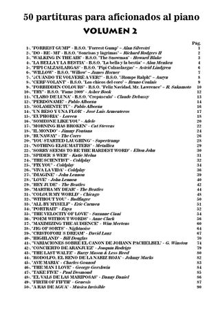 Colección Completa-10 Libros "50 Partituras Piano"