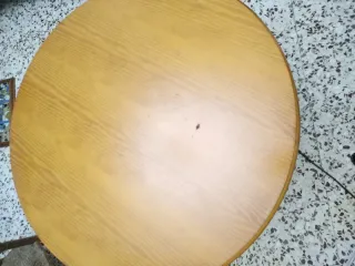 Mesa redonda de madera