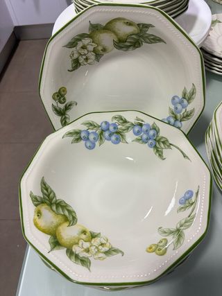 Vajilla Inglesa Porcelana Frutas