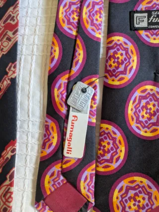 2 Corbatas en seda natural Fumagalli