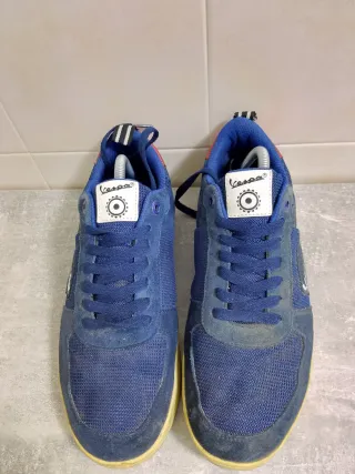 Scarpe Vespa Uomo Blu Rosse