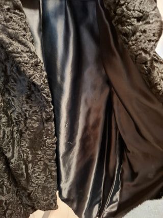 Abrigo Piel Vintage Negro