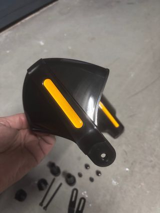 Paramanos moto negros con luz led naranja.nuevos