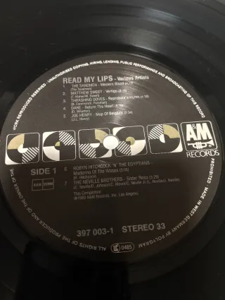Vinilo Read My Lips - Recopilatorio A&M Records