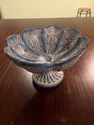 Recipiente Cerámica Granada Azul Beige