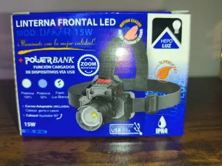 Linterna Frontal LED Hero Luz 15W Power Bank