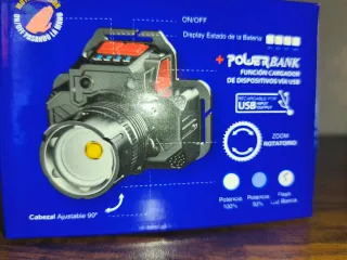 Linterna Frontal LED Hero Luz 15W Power Bank