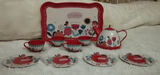 Juego de café infantil de metal