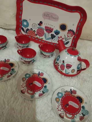 Juego de café infantil de metal