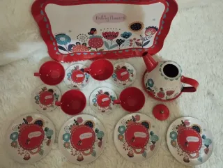 Juego de café infantil de metal