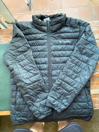 Chaqueta Columbia Negra Plumas