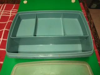 Tupperware Tuppercraft antiguo azul/verde