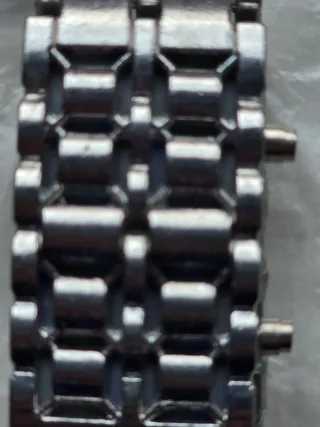 Reloj Maya Acero LED Azul