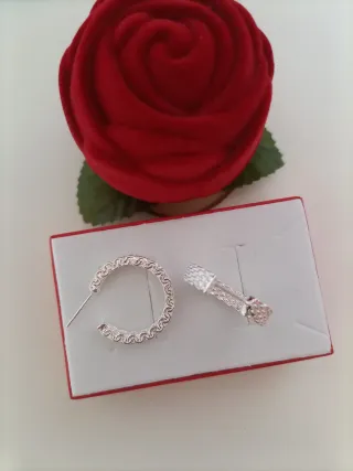 Pendientes Aro Plata Ley 925