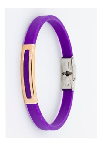 Pulsera Marea Caucho y Acero Dorado