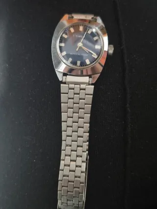 Reloj Timex Azul y Plateado