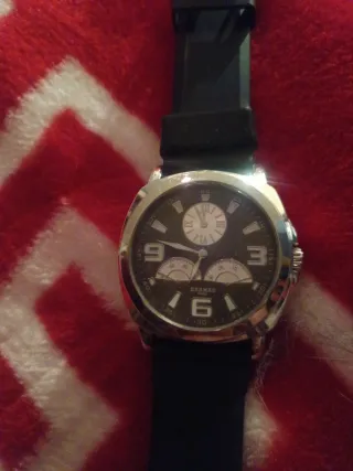 Reloj Hermes Negro y Plateado