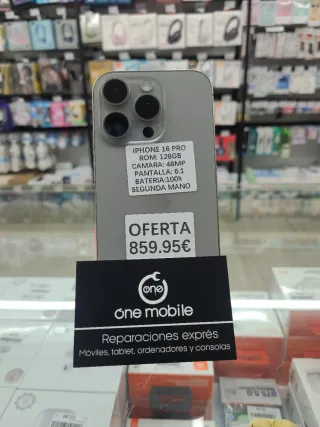 iPhone 16 Pro 128GB Plata - Segunda Mano