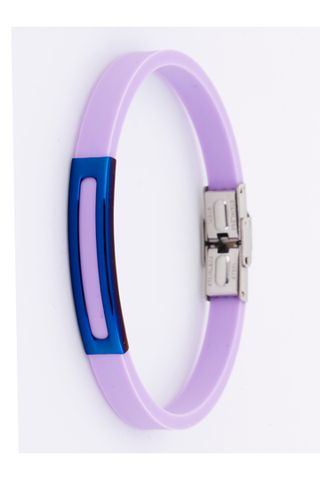 Pulsera Marea Caucho y Acero Azul/Morado