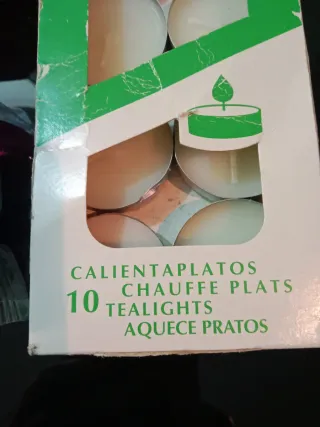 Lote 2 Packs Candele Votive Rosse e 10 Candele Teelight