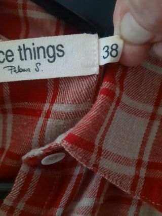 Camisa cuadros roja y beige Nice Things