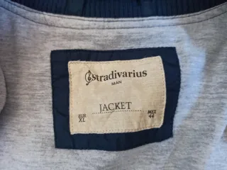 Chaqueta Bomber Stradivarius t. XL Azul Marino
