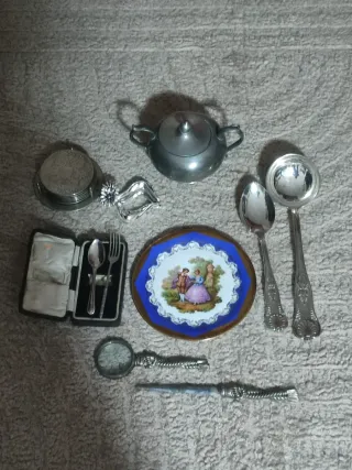 Lote objetos antiguos varios