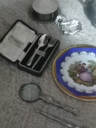 Lote objetos antiguos varios