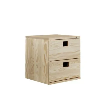 Cajonera de pino con 2 cajones nueva