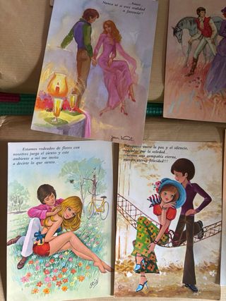 Lote de 6 postales antiguas Jean Varo