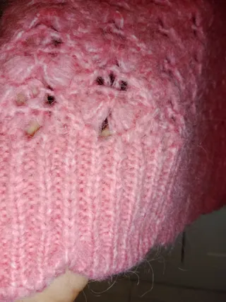 Jersey Zara Rosa Calado