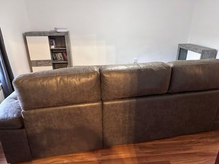 Sofá Chaise Longue Polipiel Gris