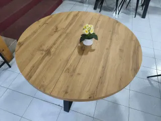 Mesa redonda extensible madera 110-160cm