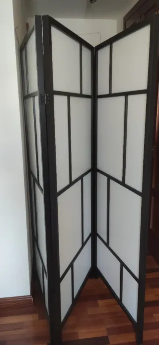 Biombo Decorativo Ikea Negro y Blanco