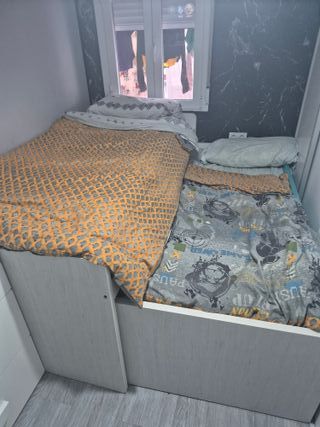 Cama nido doble con 3 gavetas de almacenamiento