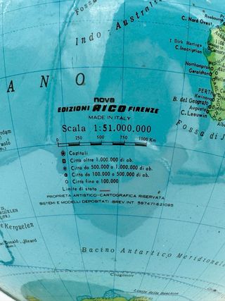 Mappamondo luminoso Rico Firenze anni '70