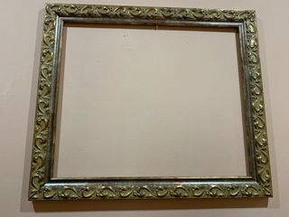 Marco decorativo metal dorado y plateado