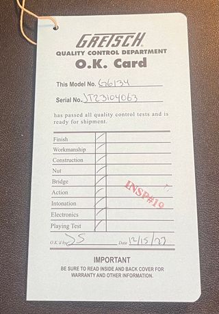 Gretsch G6134 Penguin Japonesa