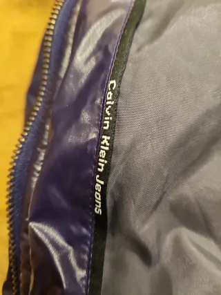 Piumino Calvin Klein Jeans Viola Vera Piuma