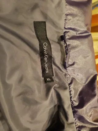 Piumino Calvin Klein Jeans Viola Vera Piuma